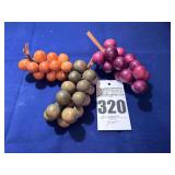 3 - Vintage Wooden Grape Bunches
