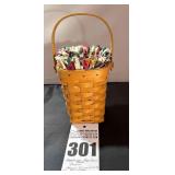 Longaberger "Hope" Woven Basket with Fabric Liner & Insert (1998)