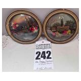 2 - Vintage / Antique Convex Flue Cover -  Pictures 1 - Farm House & 2- Bridge