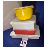 4 - Tupperware Containers with Lids