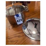 Chef Mate Stainless Steel Stock Pot Double Handled with Tempered Glass & a Metal Lid
