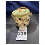 Vintage/Antique Biscuit Jar with Japan Wicker Handle