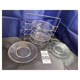 Antique/Vintage 4 Tier Serving Standing with 8 plates
