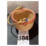 Susan B Taylor Hand Made Basket with handle