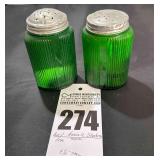 Antique Green Hoosier Shakers