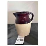 Vintage / Antique Stoneware 2-Tone Pitcher