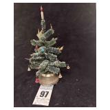 Vintage Musical Bottle Brush Christmas Tree