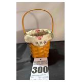 Longaberger "Hope" Woven Basket with Fabric Liner & Insert (1999)