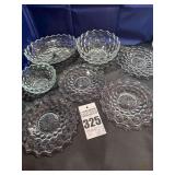 Fostoria Clear Glass "Cubist"  (7) Pc.