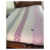 Antique Quilt - White & Light A thick Strips - Old shows more Wear