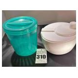 1 Vintage Copco Salad Spinner & 1 Air Tight Food Container