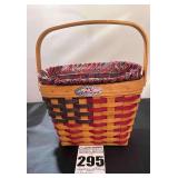 Longaberger 25th Special Anniversary Woven Basket with Fabric Liner & Insert