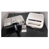 2 Items Betty Crocker Belgian Waffle Maker & Villa Ware Prego Pizzelle Baker
