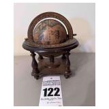 Vintage Halan Wooden Globe on base