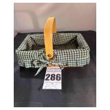 Longaberger Homestead Woven Basket with Fabric Liner & Insert