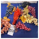 9 -  Vintage / Antique Artificial Large Plastic Grapes