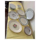 Miscellaneous Dishes and Metal Bowls with Lids