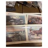 Laminated 1982 The Traveler Lithograph Calendar
