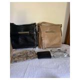 2  New Tignanello Purses, 2.5 Reading Glasses, 2 Coin Purses