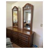 Dresser with 2 Mirrors 72”x 19” x 31” , with Mirror an Additional 52” Tall