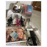New Velcro Rollers, Mirror, Curling Irons, Curling Brushes, Blowdryers and Vintage Styler Dryer