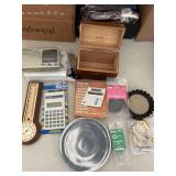 2 Calculators, Wood Box, New Radio, New Dolphin Clock, ect