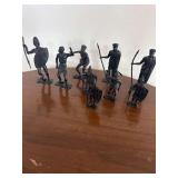 Vintage Zulu Warriors and 4 Mini Knights