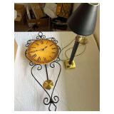 Battery Operated Wall Clock and Table Lamp