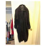 Long Black Corduroy Coat Size 15/16