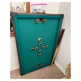 Vintage Tabletop Bumper Pool with 2 Sticks and Balls