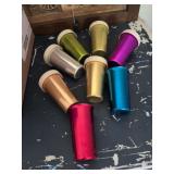 8 Metal Glasses, 6 with Lids