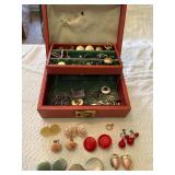 Vintage Jewelry Box with Contents