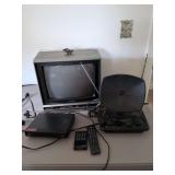 Sanyo TV, Antenna, with Remote, Zenith Converter