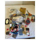 Basket Of Sewing Items- Thread, Magnetic Bowl, Scissors, Needles and Much More