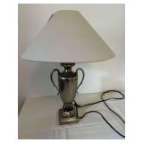 Silver Urn Shaped Table Lamp 23” Tall