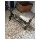 Vintage Iron Andirons for Fireplace