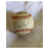 Signed Hall of Famer Lou Brock Baseball
