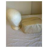 Vintage Hot Rollers in Case and Styrofoam Head