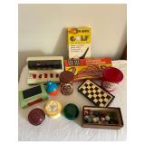 Vintage Games- Dominoes, Yo-Yos, Mini Chess, Top, Marbles ect