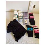 Assorted Socks, Knee-Highs and a Hat, Glove and Scarf Set