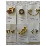 Vintage Earrings and Broaches