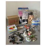 New Plastic Mug Tree, 2 New Babies, Rubber Toys, Ceramic Figures and More