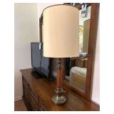 38” Tall Brass Lamp with Shade
