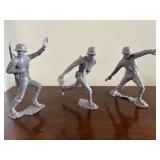 Vintage Louis Marx 6-inch Plastic Army Men, Specifically Depicting German WWII Soldiers from the 1963 Set