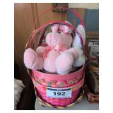 5 Easter Baskets with 2 Bunnies