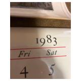 Laminated 1983 The Traveler Lithographic Calendar