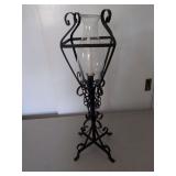 Metal and Glass Candle Holder