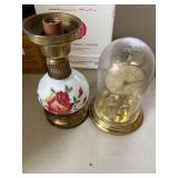 Vintage Lamp Base and Anniversary Clock