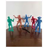 Vintage Hard Plastic Cowboys and Indians 5” Tall