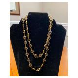 18in Gorgeous J. Crew Clear Pointed Glass, Bezel Edge Set Stones Necklace